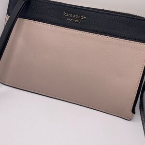 Kate Spade Color block Black and Light Pink Wristlet